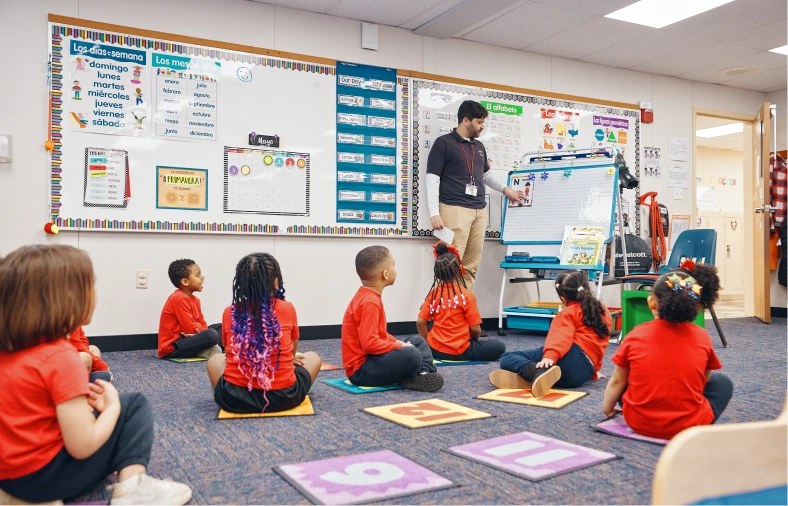 preschoolers in class